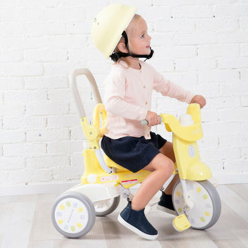 iimo 三輪車 #02 マカロンイエロー イーモトライシクルナンバー02 折りたたみ式三輪車 TRICYCLE【ラッピング不可商品】【送料無料 沖縄・一部地域を除く】